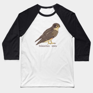 New Zealand Falcon Karearea Baseball T-Shirt